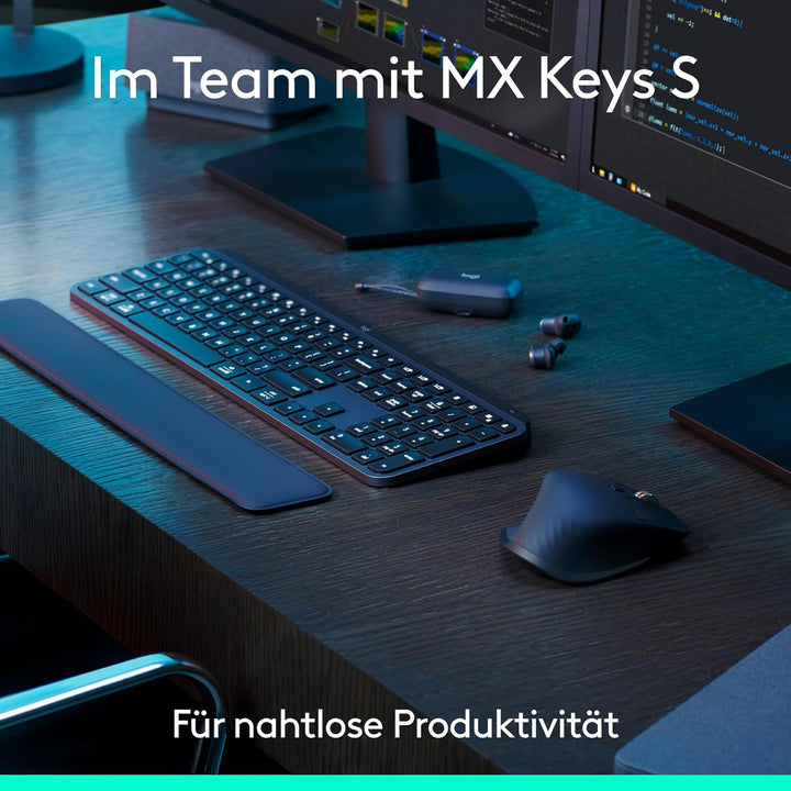 Logitech MX Master 3S 2025 – Bluetooth Kabellose Hochleistungs-Maus, ultraschnelles Scrollen, Ergo,