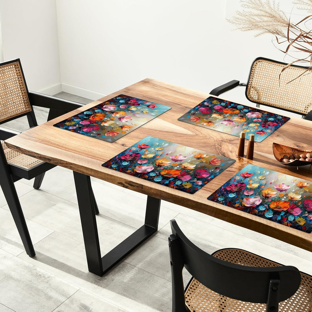 KitchenYeah© Platzsets Abwaschbar 6-Teilig 45x30 cm Tischsets Platzdeckchen rutschfeste Platzset Unt
