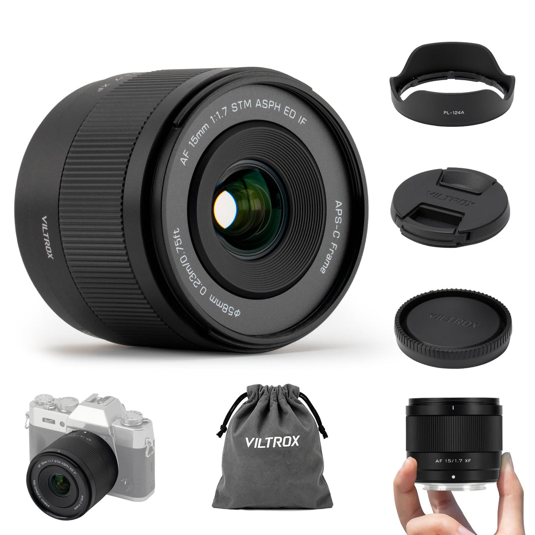 VILTROX 15mm F1.7 XF Mount Objektiv für Fuji XF Mount Kameras Objektive APS-C STM Autofokus Lenses W