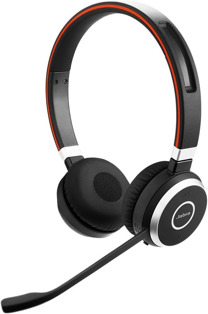 Jabra Evolve 65 Wireless Stereo On-Ear Headset – Microsoft zertifizierte Kopfhörer mit langer Akkula