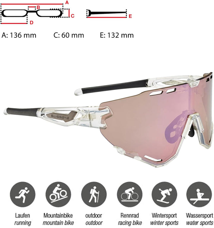 Swiss Eye Unisex Mantra Sportbrille Einheitsgrösse shiny laser crystal, Einheitsgrösse shiny laser c