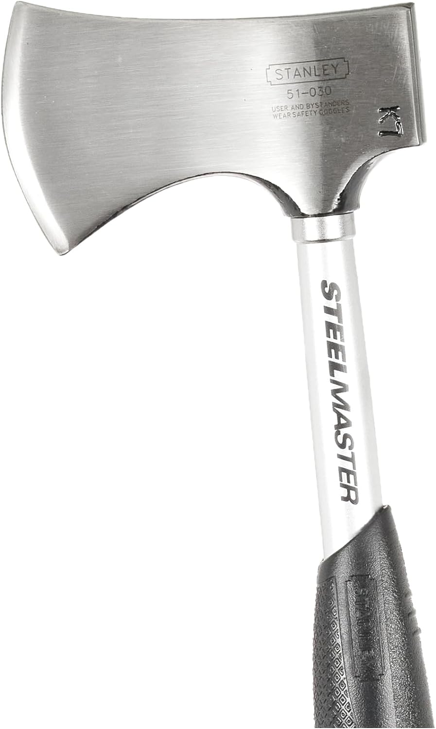 Stanley Steelmaster Beil, Karbon-Stahlkopf, Anti-Rutsch Griff, Klingenschutzhülle, 40mm Länge, 1-51-