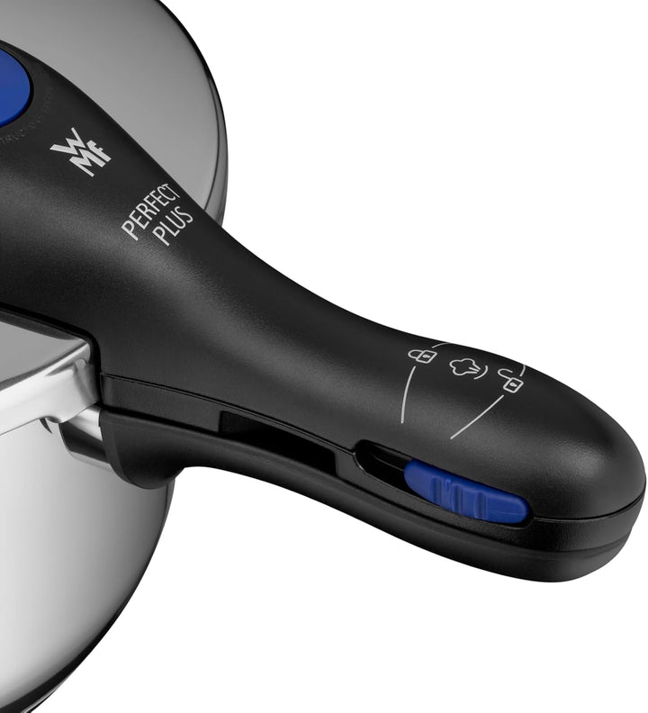 WMF Perfect Plus One Pot Schnellkochtopf Induktion 6,5l, Dampfkochtopf mit Flammschutz, grosses Koch