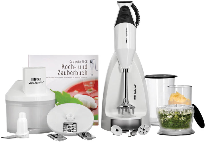 ESGE-Zauberstab M 200 Superbox, Stabmixer mit Zubehör, bis 17.000 U/Min, 90750, Weiss