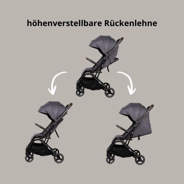 Novi Baby® Cloud Go Buggy - Geeignet von 0-22 kg, Kinderwagen ab 0 Monaten bis 4 Jahre, versenkbares