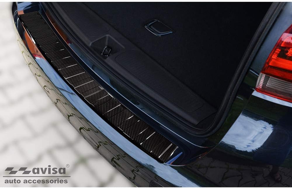 Avisa Echtes 3D Karbon Heckstossstangenschutz kompatibel mit Opel Astra K Sportstourer 2016-2022 'Ri