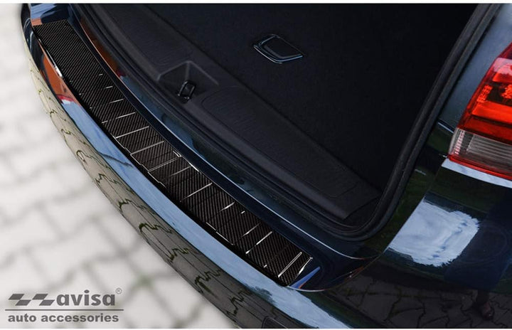 Avisa Echtes 3D Karbon Heckstossstangenschutz kompatibel mit Opel Astra K Sportstourer 2016-2022 'Ri