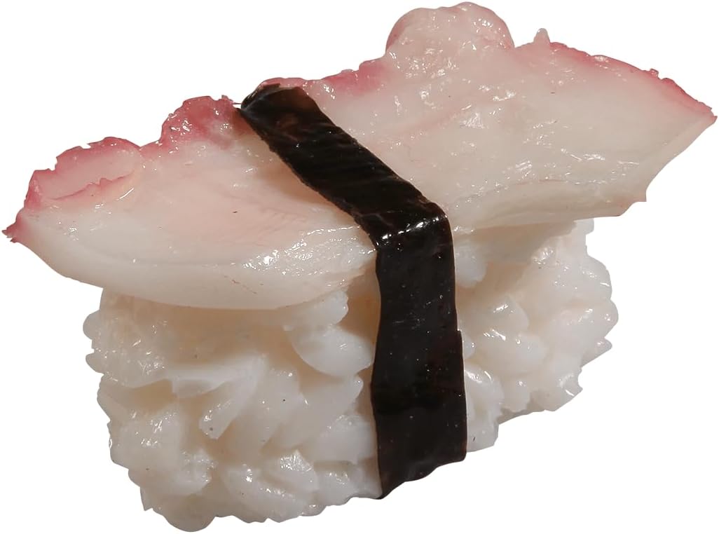 Deko-Sushi-Set 4 Stück rot/orange Dekorationsbedarf Naturgetreue Lebensmittel Attrappe - Künstliches