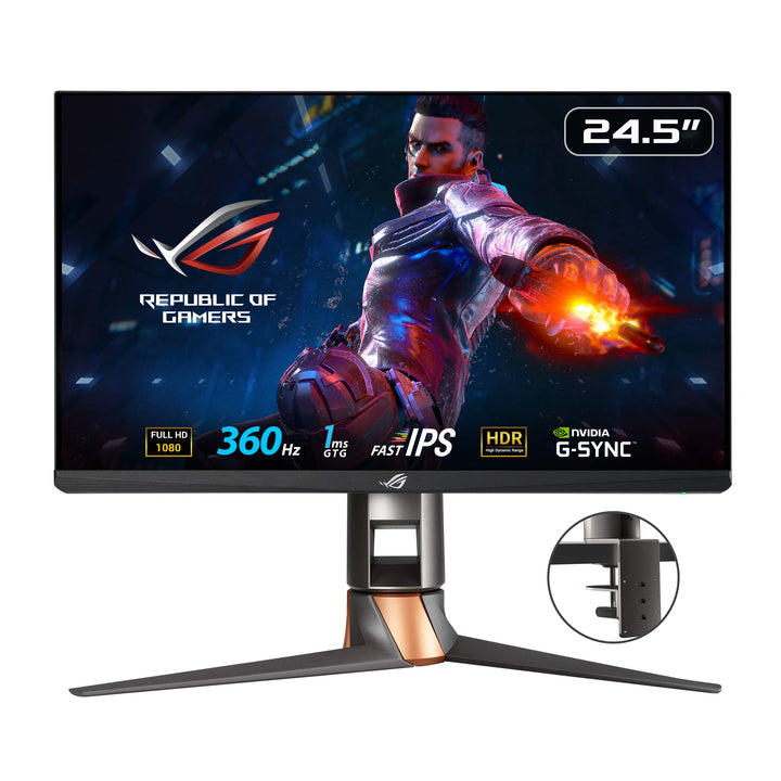 ASUS ROG Swift PG259QNR | 24.5 Zoll Full HD Gaming Monitor | 360 Hz, 1ms GtG, G-Sync kompatibel, Ref