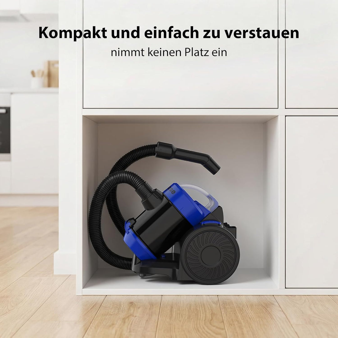 Zyklon Staubsauger Beutellos 1200W Staubsaugerzylinder, 1,5L Staubbehälterkapazität, Leistungsstarke