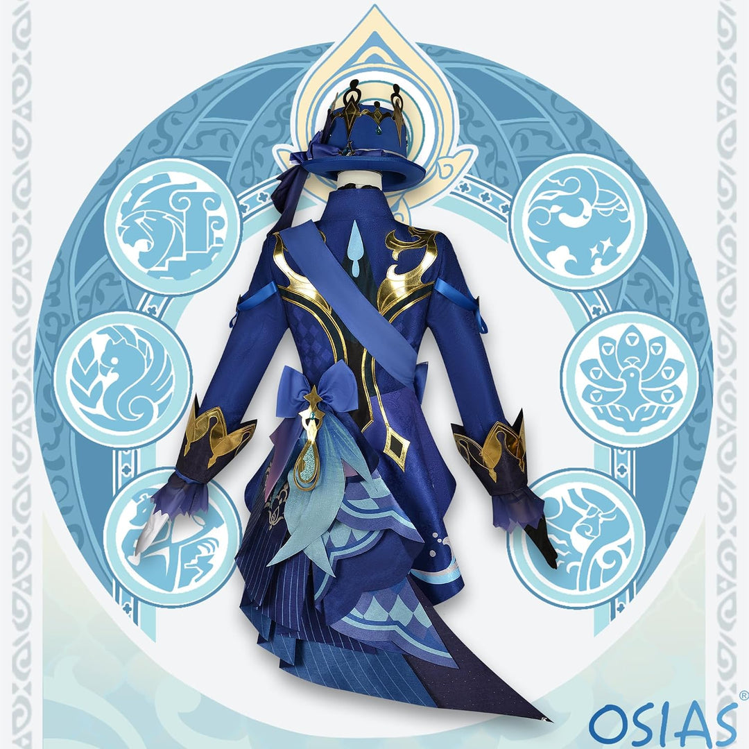 OSIAS Genshin Impact Cosplay Kostüm, verbesserte Version mit hochwertigen Stoffen, Accessoires und P