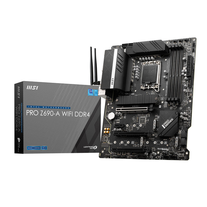 MSI PRO Z690-A WIFI DDR4 Mainboard ATX, unterstützt Intel Prozessoren 12. Generation, LGA 1700 - 14