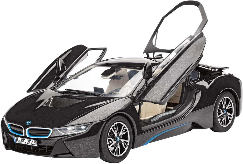 Revell Modellbausatz Auto 1:24 - BMW i8 im Massstab 1:24, Level 4, originalgetreue Nachbildung mit v