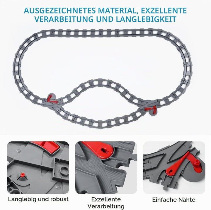 HOTUT Bausteine Zug Schienen, 26 Stück City Zug Schienen, Bausteine Zug Schienen Set Kompatibel mit