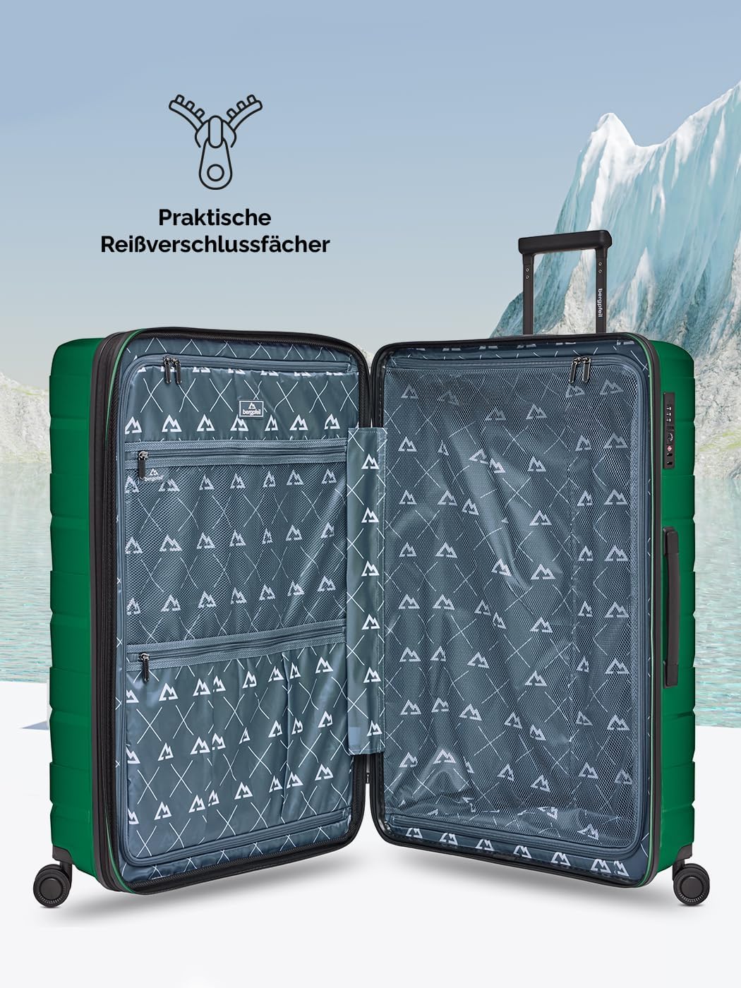 Koffer-Set 3-teilig |Hochwertiges Polypropylen-Material |mit Dehnfalte erweiterbares Koffer-Set Unis