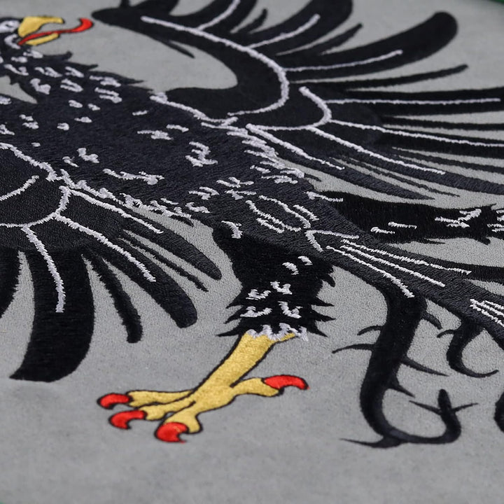 EXPRESS-STICKEREI Wappen Kissen mit Füllung Albanien Wappen Fahne Albania Flagge Dekokissen Zierkiss