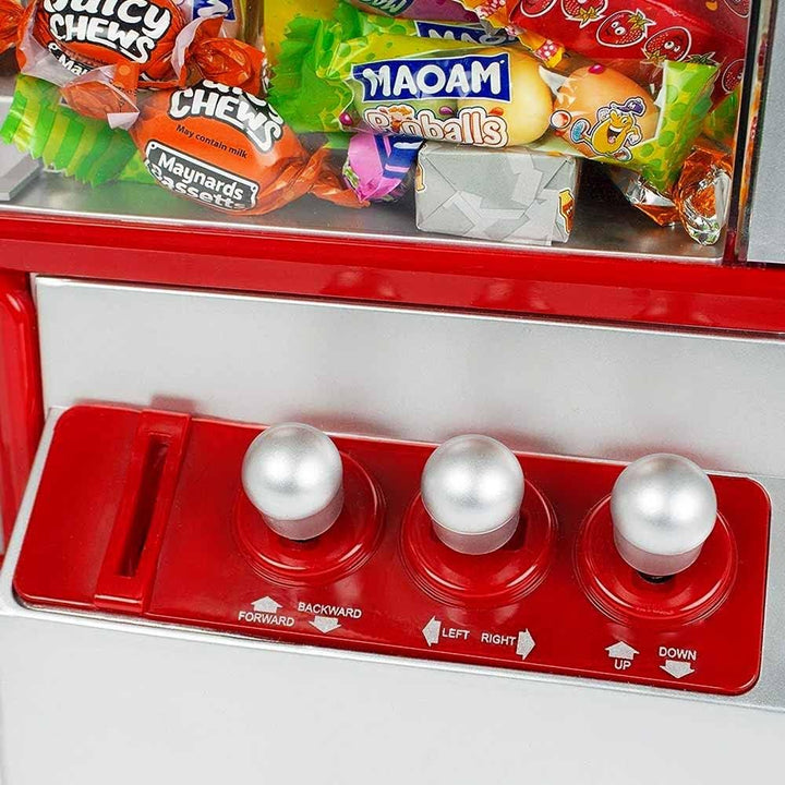 MikaMax Candy Grabber – Süssigkeitenautomat im Mini-Kirmes-Stil, Greifautomat mit Spiel und Ersatzmü