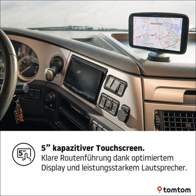 TomTom LKW Navigationsgerät GO Expert (5 Zoll Display, Routen für grosse Fahrzeuge, Stauvermeidung d