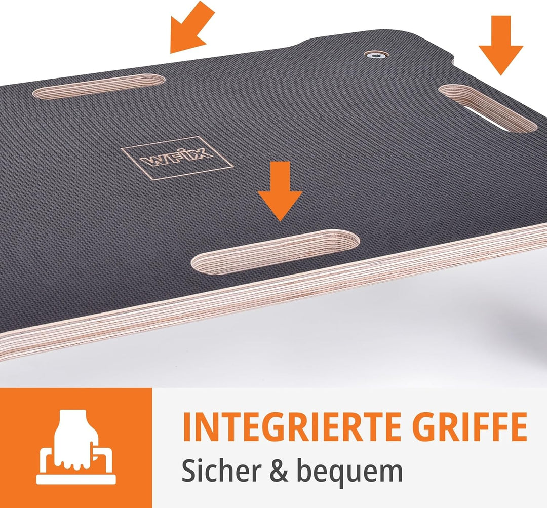 WFix Transportroller 40 x 48 cm 350 kg Tragkraft - Birke-Multiplex 18 mm mit Anti-Rutsch - 4 leise G
