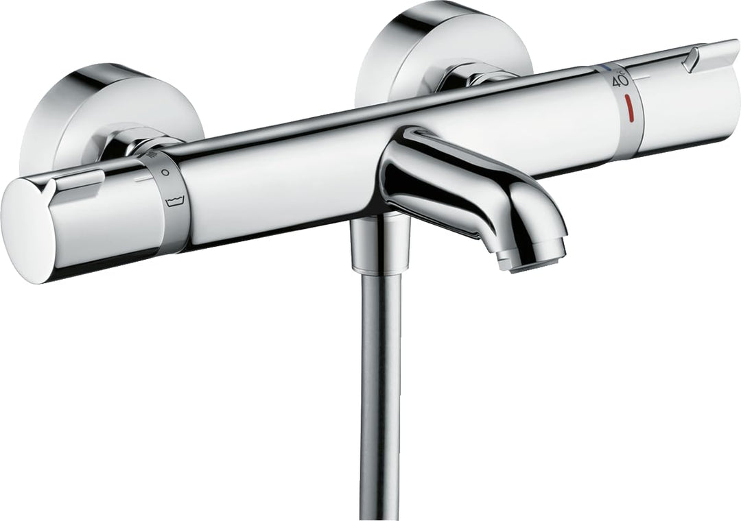 hansgrohe Ecostat - Wannenthermostat Aufputz, Wannenarmatur mit Sicherheitssperre (SafetyStop) bei 4