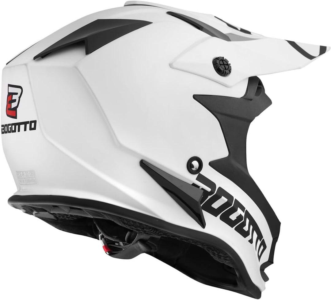 Bogotto V321 Solid Motocross Helm L Weiss, L Weiss