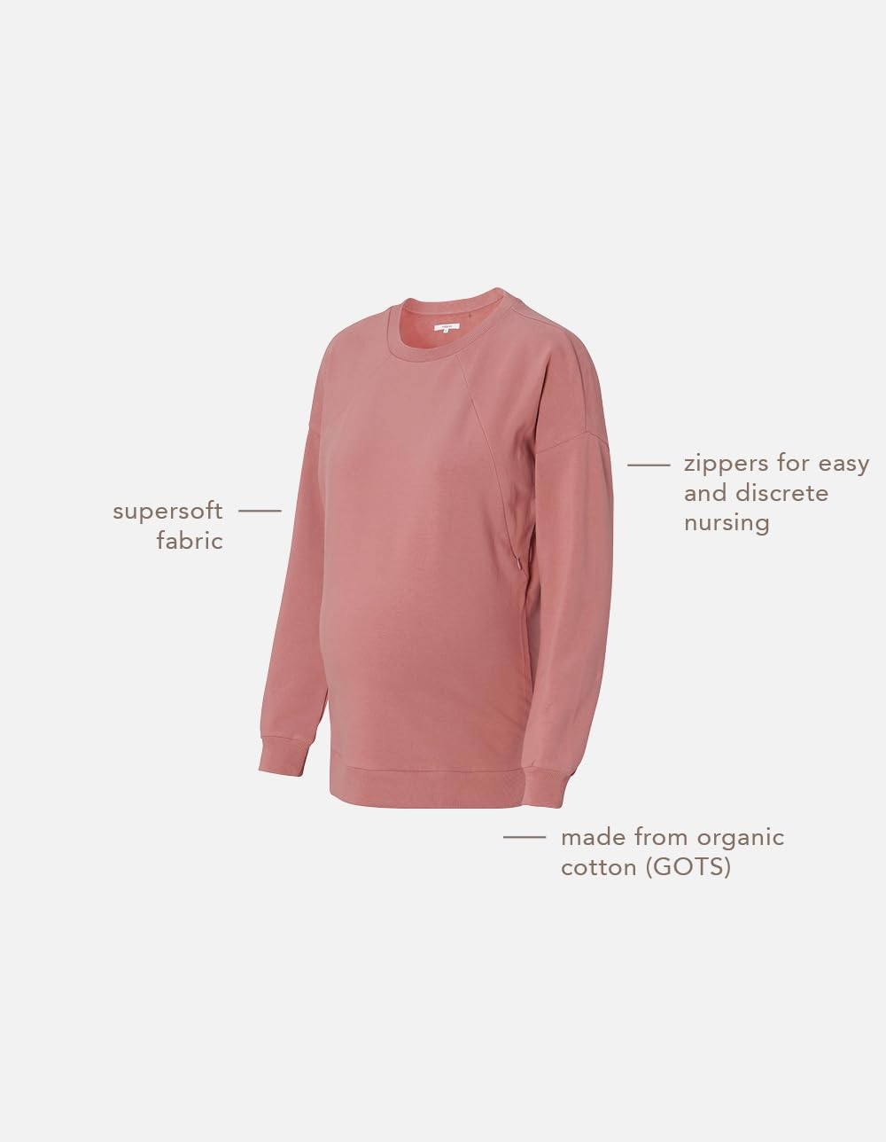 Noppies Damen Lesy Nursing Sweater Ls Pullover, Burlwood - N143