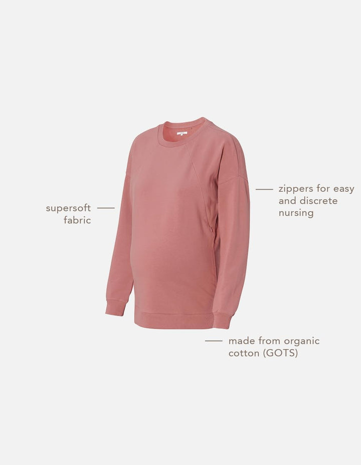 Noppies Damen Lesy Nursing Sweater Ls Pullover, Burlwood - N143