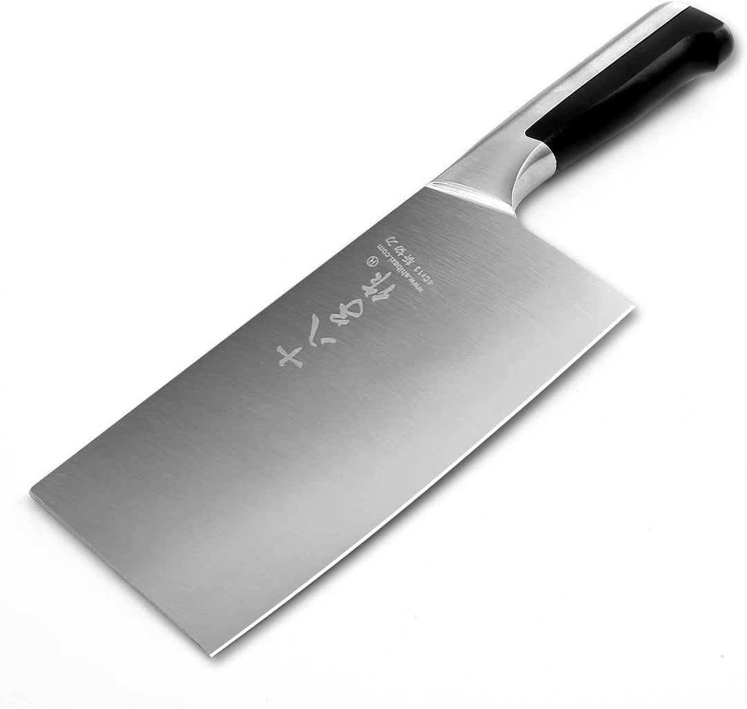SHI BA ZI ZUO Chinesisches Gemüsemesser 7,5-Zoll-Cleaver Chopper Slicer-Messer mit ergonomischem Gri
