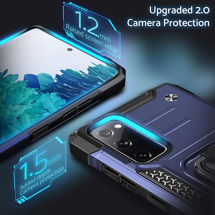 DASFOND Armor Hülle für Samsung Galaxy S20 FE 4G/5G Case Militär Stossfest Handyhülle [Upgrade 2.0]
