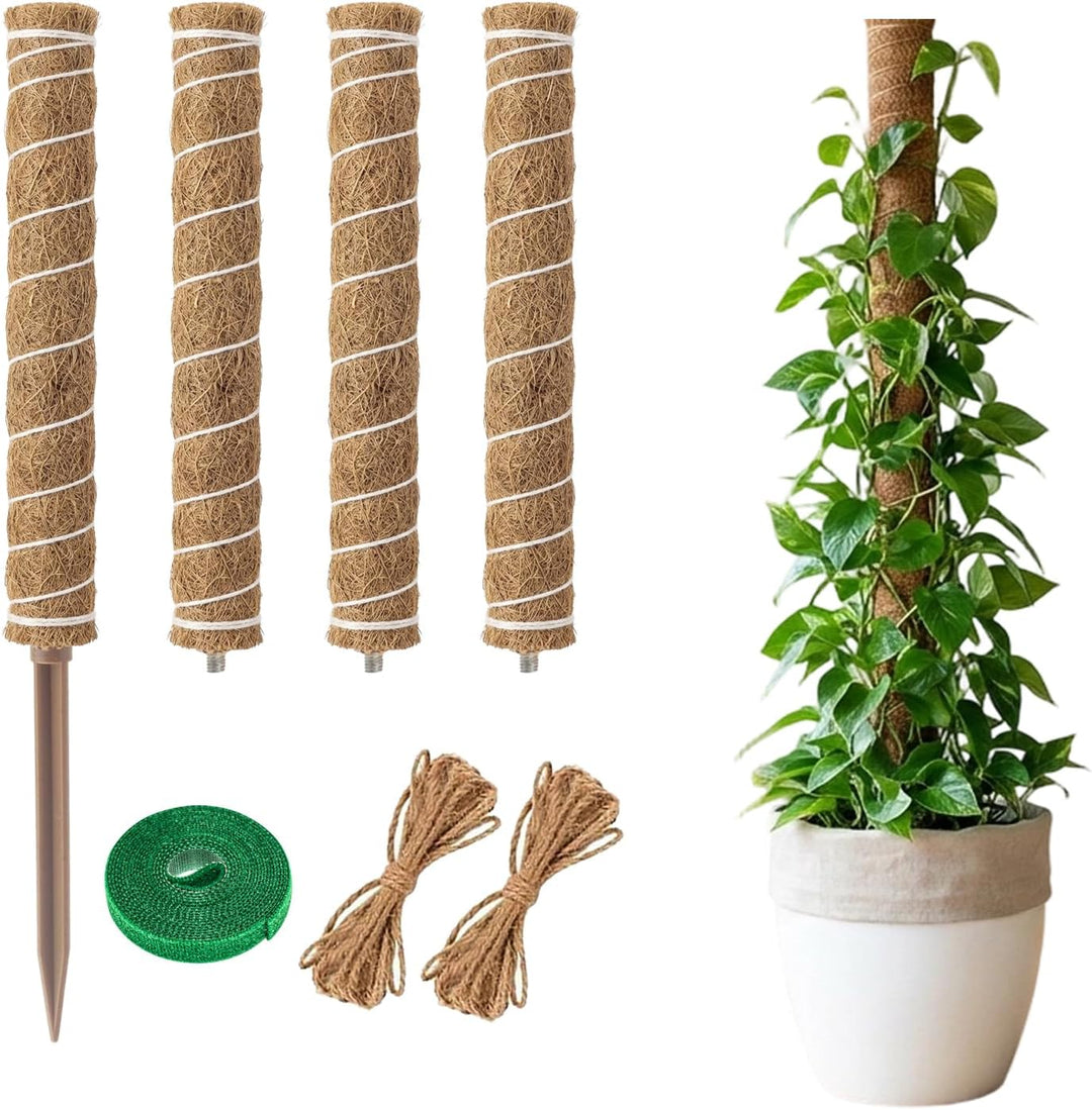 RYHX 4er Set 65cm Biegbare Monstera Rankhilfe, Moosstab und Pflanzstab für Zimmerpflanzen 4×65CM, 4×