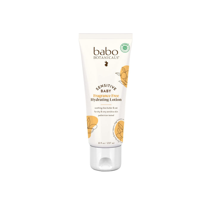 Babo Botanicals Sensitive Baby Daily Hydra Lotion Fragrance Free, 8 Oz