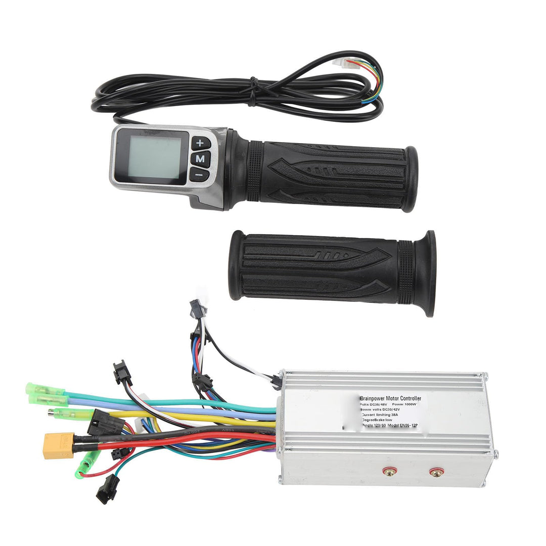 BuyWeek Elektrofahrrad Brushless Motor Controller Kit, 36V 48V 1000W 38A Sinuswelle Controller 124DX