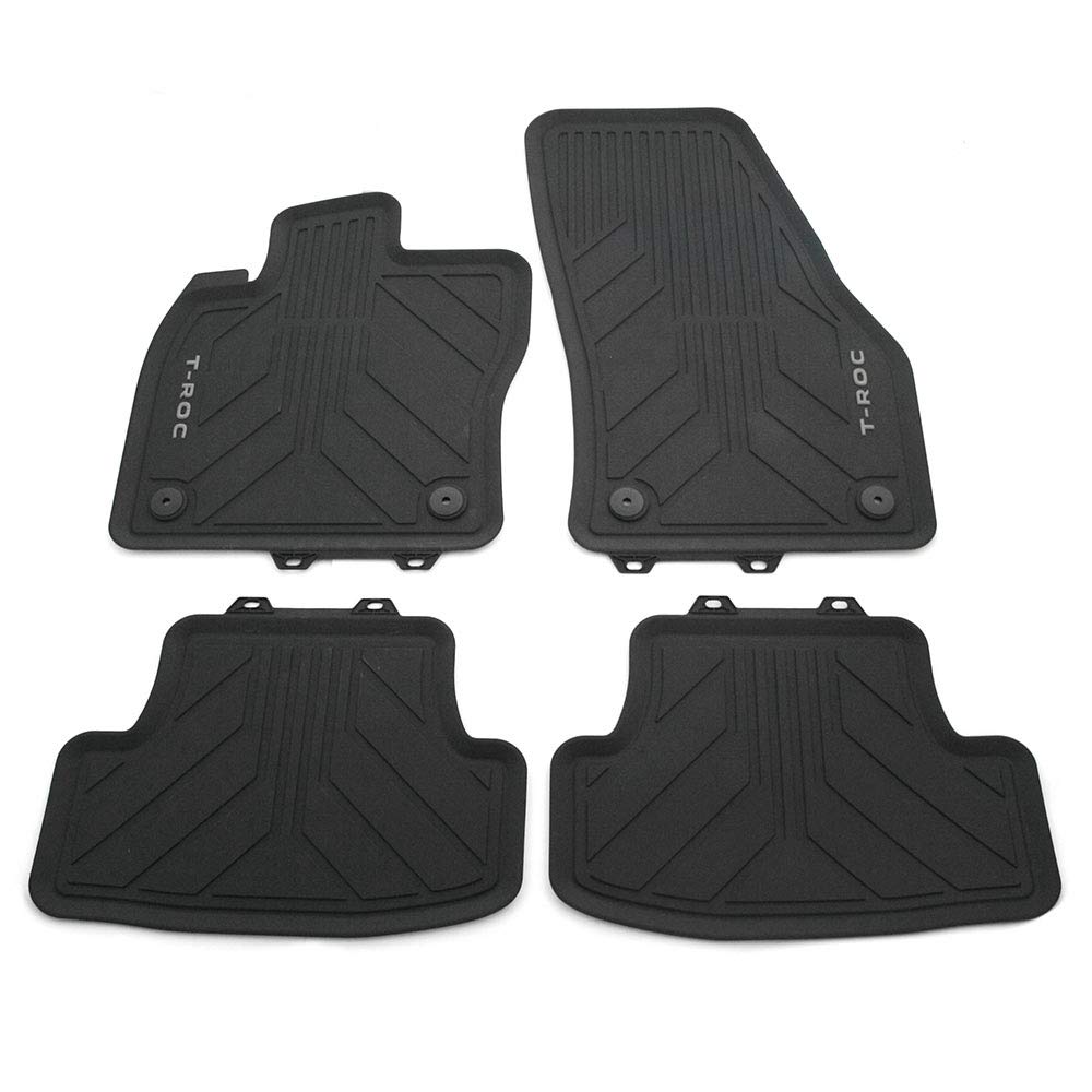 Volkswagen 2GC06150082V Allwettermatten Gummi Fussmatten 4X Gummimatten, für VW T-ROC Cabrio Single,