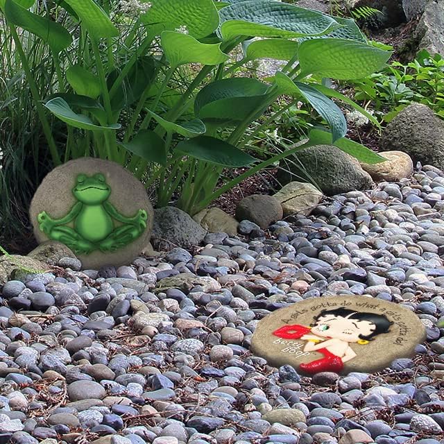 Spoontiques - Gartendeko - Yoga Frosch Trittstein - Dekostein für Garten Yoga-Frosch, Yoga-Frosch