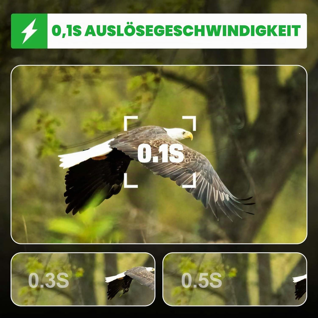 Coolifepro Wildkamera, 4K Video Wildtierkamera, 48MP Wildtierkamera mit Nachtsicht Bewegungsmelder,