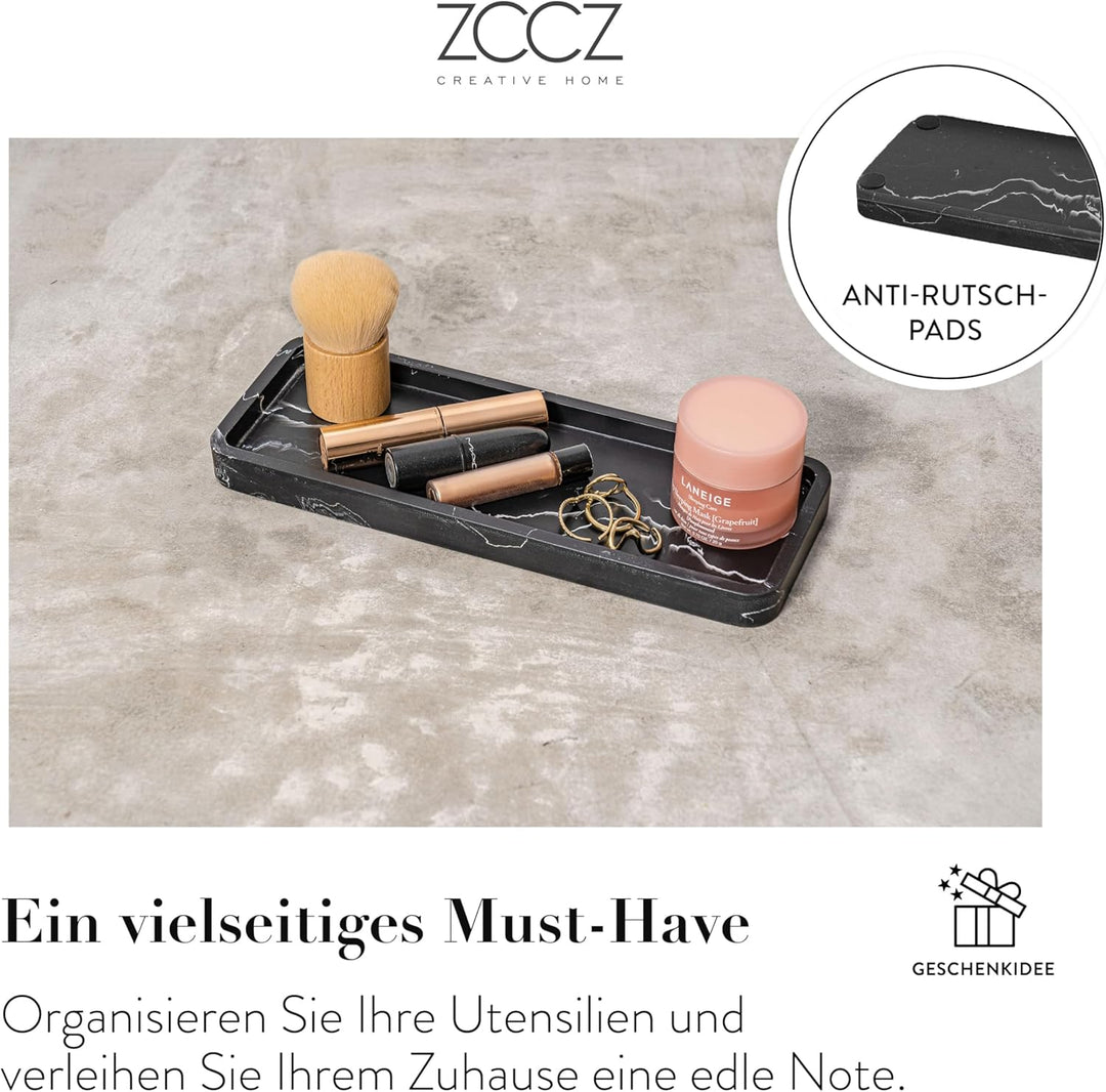 ZCCZ Badezimmer Set – 4 Teile – Badezimmer Organizer mit Zahnbürstenhalter, Zahnputzbecher, Seifensp