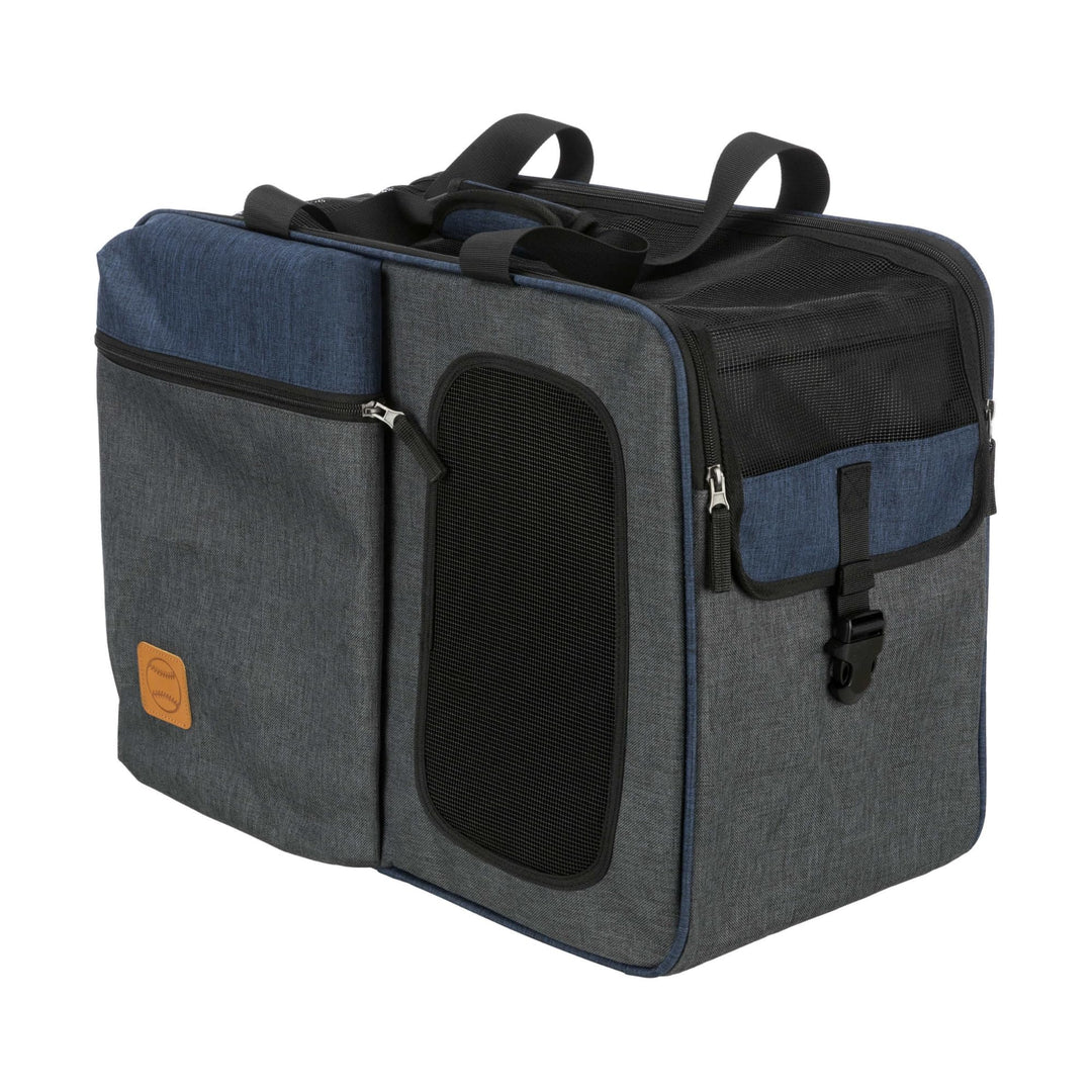 TRIXIE Rucksack & Tasche Tara 2 in 1 - grau/blau 25 × 38 × 50 cm Grau L 50 x B 25 x H 50 cm, Grau L