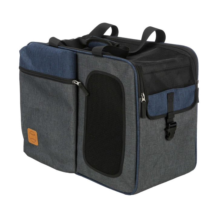 TRIXIE Rucksack & Tasche Tara 2 in 1 - grau/blau 25 × 38 × 50 cm Grau L 50 x B 25 x H 50 cm, Grau L