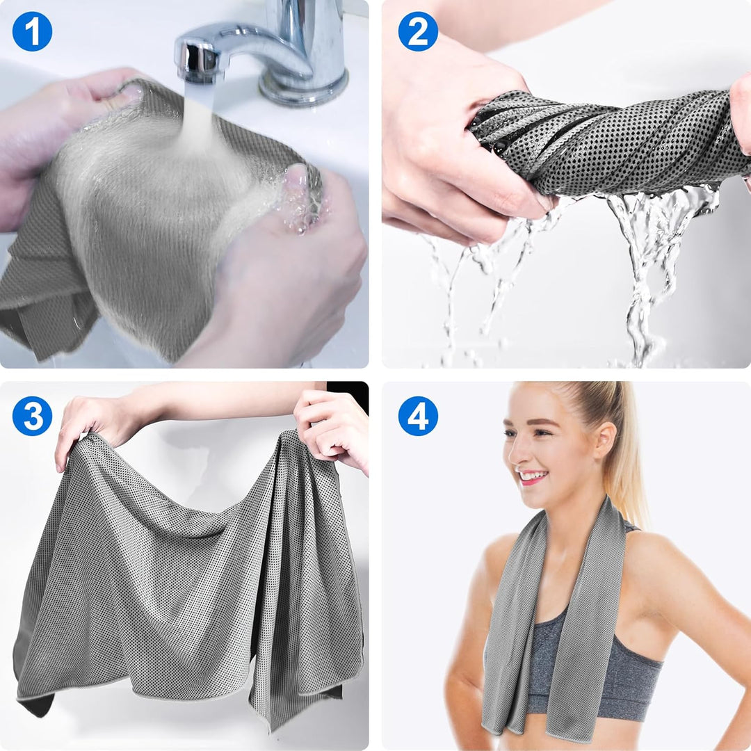 Sukeen Kühlendes Handtuch, Sport Cooling Towel für Hals und Körper, Schweisshandtuch schnelltrocknen