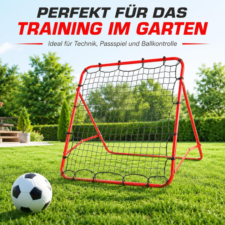 Fussball Rebound Netz Kinder und Jugendliche Tragbares Prellwand Verstellbar Fussballtor Kicker für