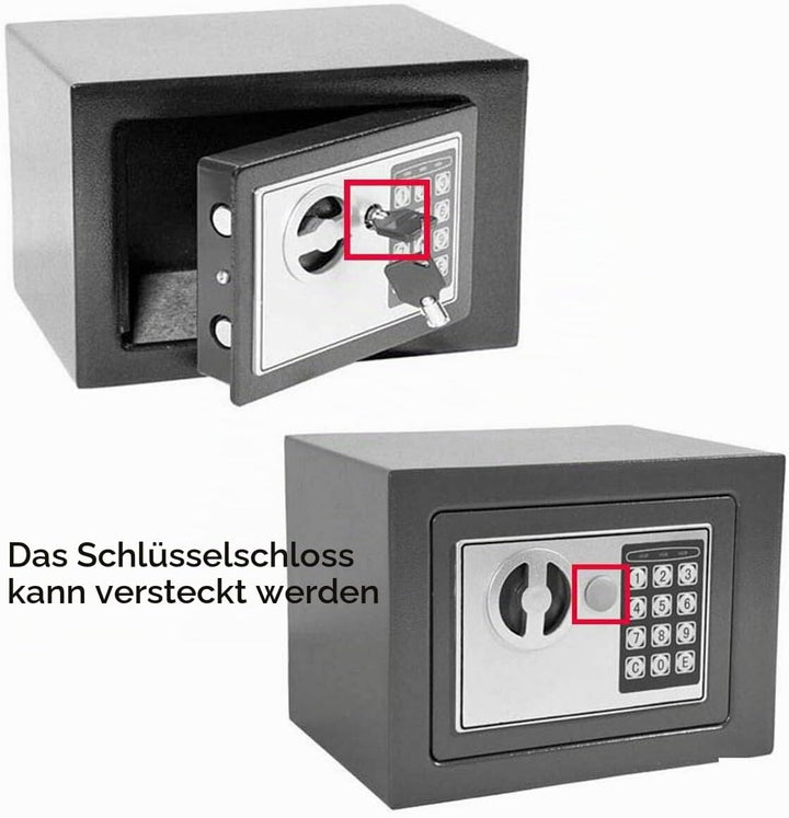 Tresor Safe Klein Elektronischer Safe 4.6L Tresor Kinder Digital Safe Wandtresor Elektronik Safe mit
