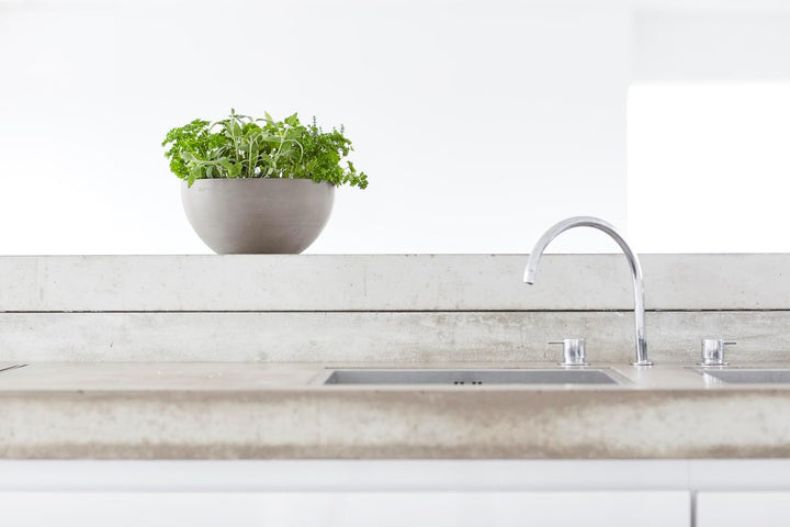 Ecopots Pflanzschale Blumentopf Brüssel Braun Grau - Durchmesser Ø 35 cm rund gross - Pflanzentopf a