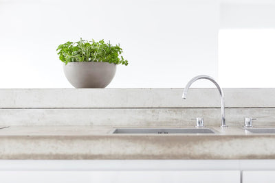 Ecopots Pflanzschale Blumentopf Brüssel Braun Grau - Durchmesser Ø 35 cm rund gross - Pflanzentopf a