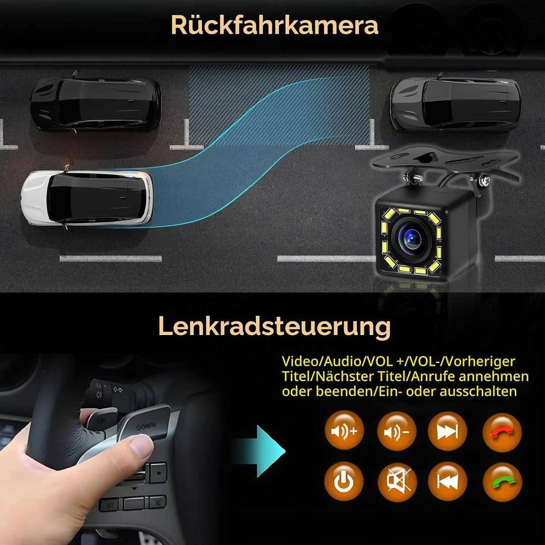 Hikity Autoradio 1 Din mit 7 Zoll HD Einziehbarer Bildschirm Auto Stereo Radio Bluetooth Freispreche