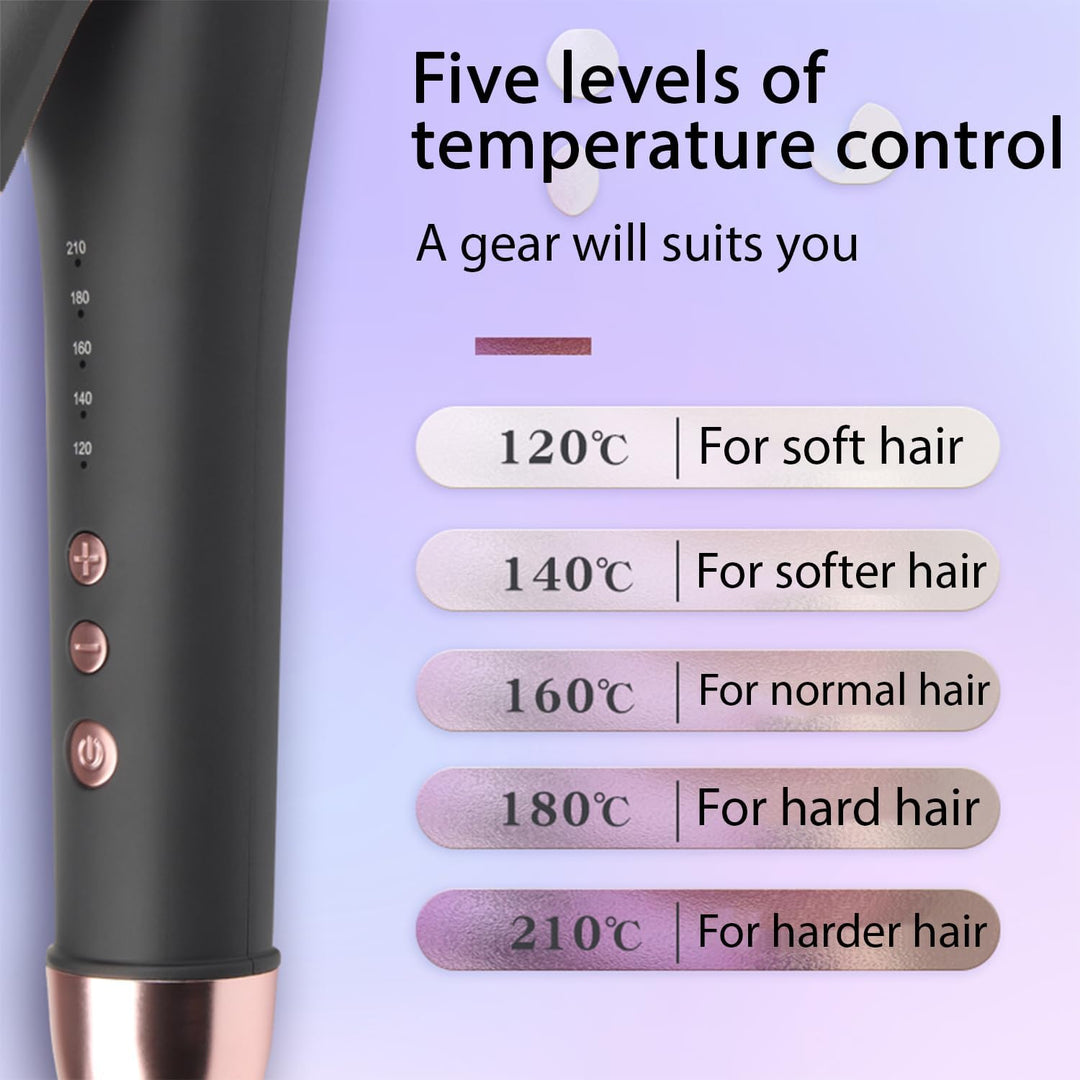 Glätteisen Haarglätter 2 in 1 Lockenstab mit 30 mm Platte Keramik Glätter, Glätteisen Locken und Rot