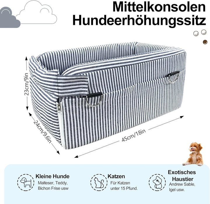 Hundehundesitz Auto Hunde Klein Hundebett Tasche Für Kleine Hunde 10kg Navy Blau
