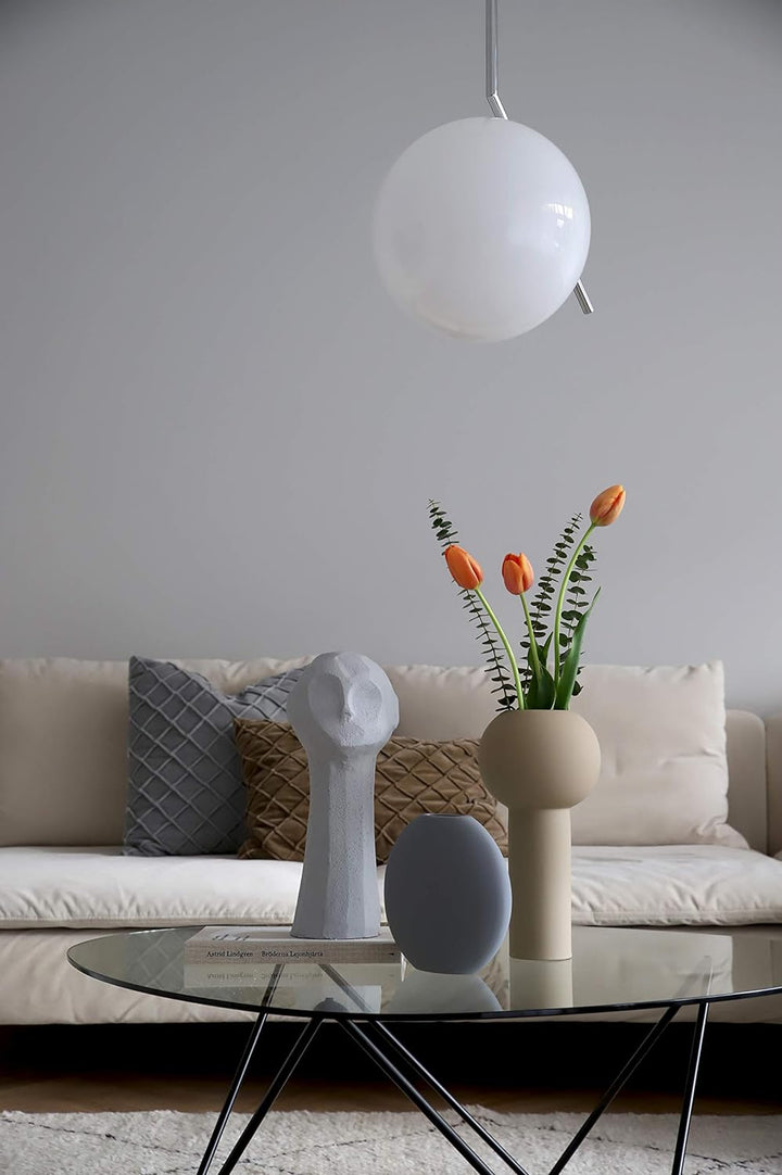 Cooee Design Pastille Vase, Keramik, Grau, L : 20, B: 6, H: 19 CM 20cm Grau, 20cm Grau