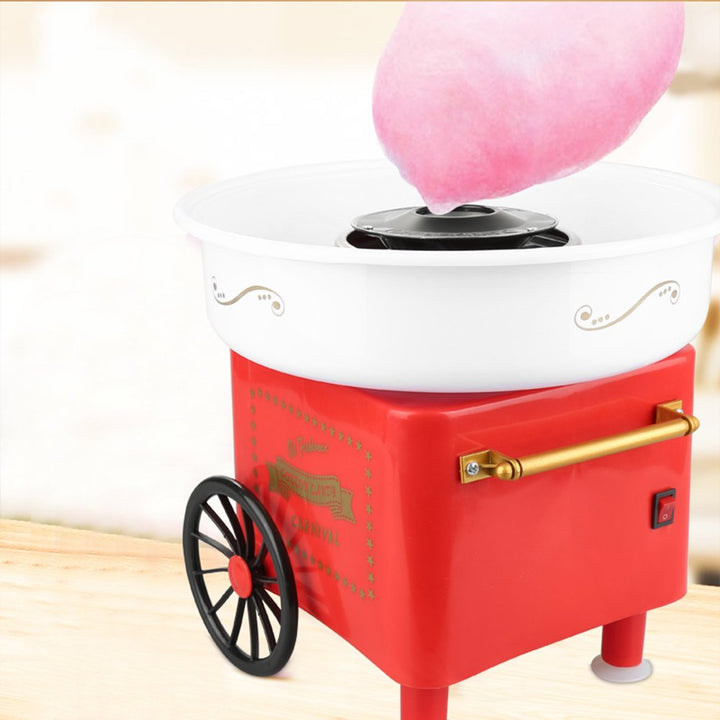 Zuckerwattemaschine 450-550 W Zuckerwatte 2 Heizröhren mit 10 Stäbchen Edelstahl Alu,Retro Cotton Ca