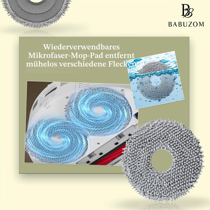 Zubehör für Roborock QV 35A / QV 35S Staubsauger, 2 Hauptbürste, 4 Hepa-Filter, 4 Wischtücher, 6 Sta