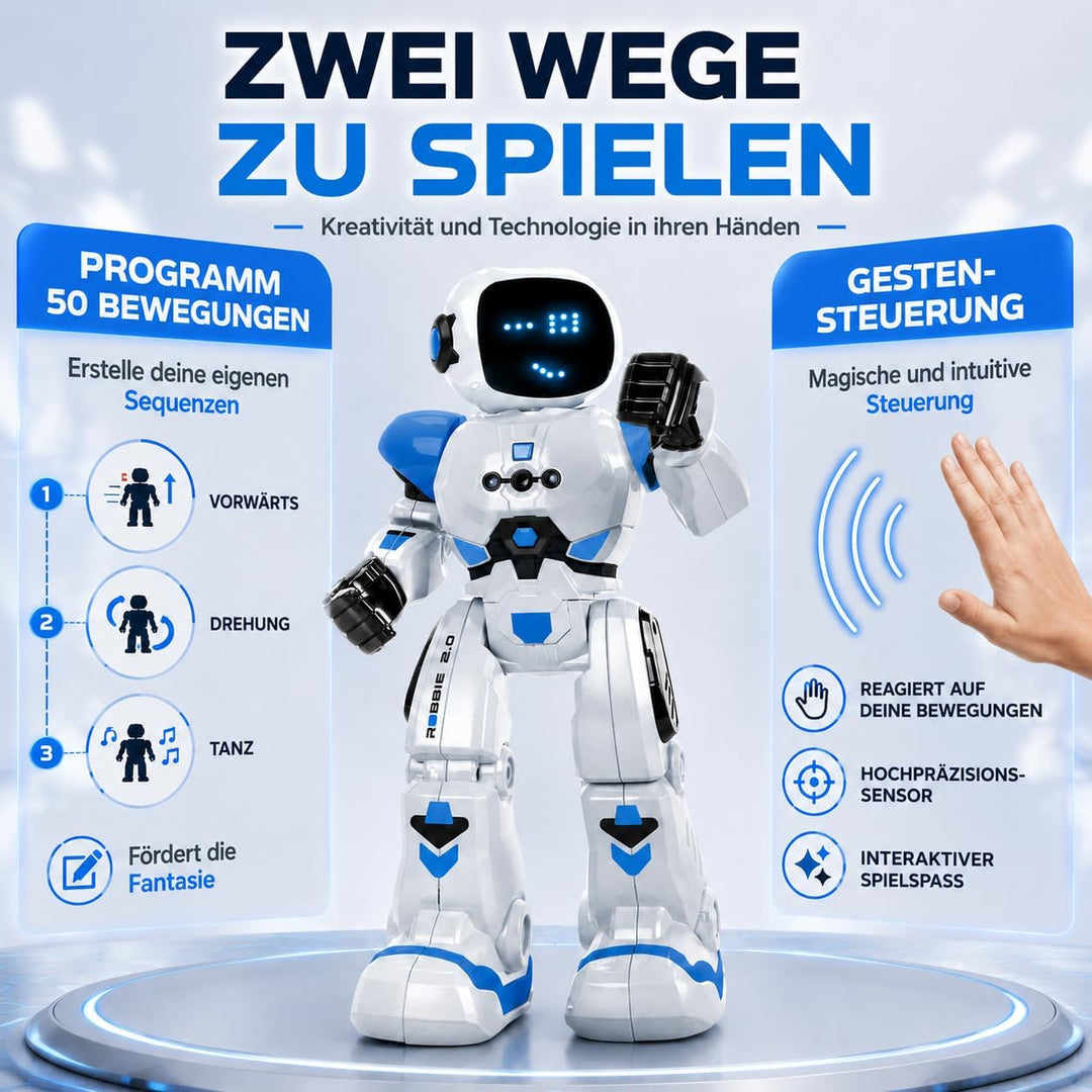 Xtrem Bots - Robbie | Ferngesteuerter Roboter Kinder Ab 5 Jahre | Kinder Roboter Ferngesteuert | Rob